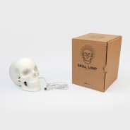Life Size Realistic Skull Ceramic Lamp by Suck UK 6 