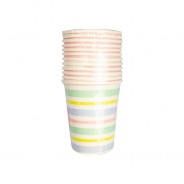 Summer Paper Cups x 12 4 Summer lovin' pastel stripes