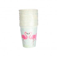 Summer Paper Cups x 12 3 Flamingo