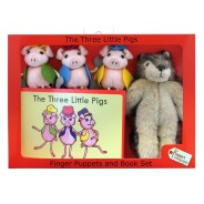 Traditional Story Finger Puppet & Book Sets 8 The Three Little Pigs