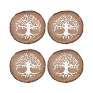 Tree of Life Wooden Coaster Set (4 pack) 3 