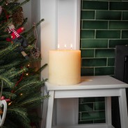 Vanilla Scented Long Burn Candles by Nicola Spring 2 130 Hours 3 Wick 15cm Tall x 15cm Diameter