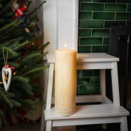 Vanilla Scented Long Burn Candles by Nicola Spring 5 215 Hours - 30cm Tall x 9.5cm Diameter