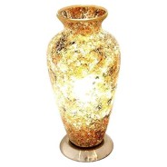 Mosaic Vase Lamp 9 Gold/Amber