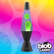 VINTAGE Blob Lamp - Matt Black Base - Green/Purple 7 