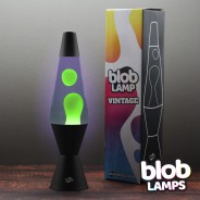 VINTAGE Blob Lamp - Matt Black Base - Green/Purple 6 