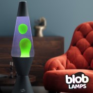 VINTAGE Blob Lamp - Matt Black Base - Green/Purple 4 