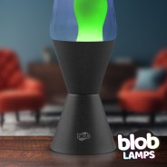 VINTAGE Blob Lamp - Matt Black Base - Green/Purple 3 