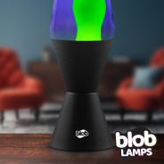 Blob Lamps Lava Lamp Vintage - Matt Black Base - Green/Purple 4 