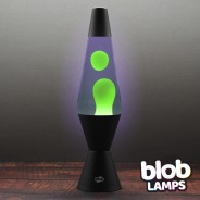 VINTAGE Blob Lamp - Matt Black Base - Green/Purple 5 