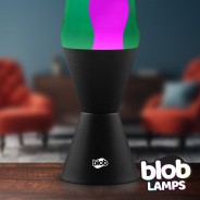 Blob Lamps Lava Lamp VINTAGE - Matt Black Base - Pink/Green 4 