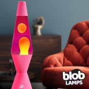 Blob Lamps Pink Lava Lamp VINTAGE yellow/pink  2 