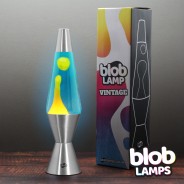 VINTAGE Blob Lamp - Metal Lava Lamp 14.5" - Orange/Blue  5 