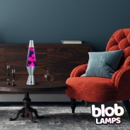 VINTAGE Blob Lamp - Metal Lava Lamp 14.5" - Pink/Purple  2 