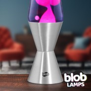 VINTAGE Blob Lamp - Metal Lava Lamp 14.5" - Pink/Purple  4 