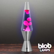 VINTAGE Blob Lamp - Metal Lava Lamp 14.5" - Pink/Purple  6 