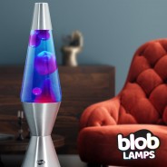 VINTAGE Blob Lamp - Metal Lava Lamp 14.5" - Purple/Blue 3 