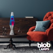 Blob Lamps Lava Lamp VINTAGE - Metal Base - Purple/Blue 3 