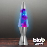 VINTAGE Blob Lamp - Metal Lava Lamp 14.5" - Purple/Blue 6 
