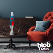 Blob Lamps Lava Lamp VINTAGE - Silver Base - Red /Blue Lava Lamp 3 