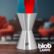 Blob Lamps Lava Lamp VINTAGE - Silver Base - Red /Blue Lava Lamp 4 