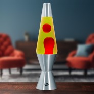 Blob Lamps Lava Lamp VINTAGE - Silver Base - Red/Yellow 5 