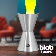 Blob Lamps Lava Lamp VINTAGE - Metal  Base - Yellow/Blue 4 