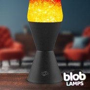 VINTAGE Blob Lamp - Matt Black 'Sunset' Glitter Lamp 14.5" 4 