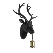 Matt Black Plug in Deer Wall Lamp (3123912) 3 