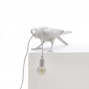 Seletti White Bird Lamp 7 Playing