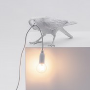 Seletti White Bird Lamp 2 Playing