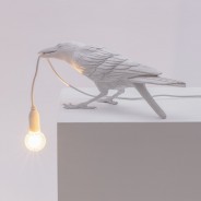 Seletti White Bird Lamp 5 Playing