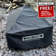 Windsor Steel Fire Pit & BBQ Grill With Rain Cover by Fire & Dine  3 