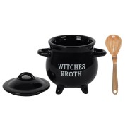 Witches Broth Cauldron Soup Bowl & Spoon 5 