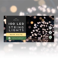 100 LED String Lights - Battery Operated, Warm White
