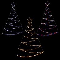 1.2M Wall Christmas Tree in Warm White, White, or Rainbow LED