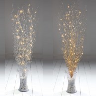 1m Metallic Wire Twig Lights with Warm White LEDs