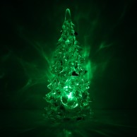5" Clear Crystal Colour Changing Xmas Tree