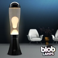 BIG BLOB Blob Lamps Lava Lamp - Gloss Black Base - White/Clear