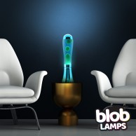 BIG BLOB Metallic Blue Lava Lamp - Green/Blue