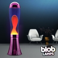 BIG BLOB Blob Lamps Lava Lamp - Metallic Purple Base - Yellow/Purple