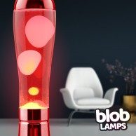 BIG BLOB Metallic Red Lava Lamp - White/Red