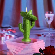 Cactus Sombrero Candle Green