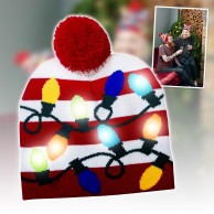 Light Up Christmas Bobble Hat