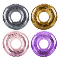 Clear Top Swim Ring With Confetti Glitter