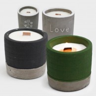 Concrete Soy and Woodwick Candles 