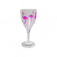 Flamingo Picnic Wine Glass