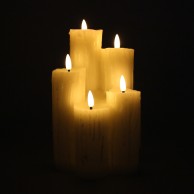 Melted Edge Real Wax LED Candle Displays - Flickabrights™