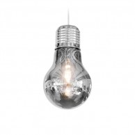 Giant Light Bulb Pendant - Smoky Grey