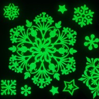 Glow Snowflake Window Stickers